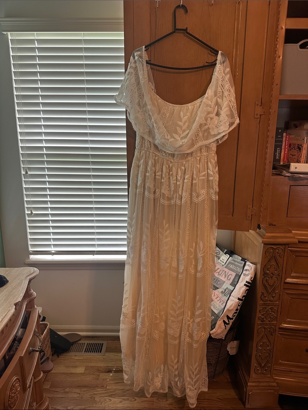Baltic Born Ivory Floral Lace Maxi Dress